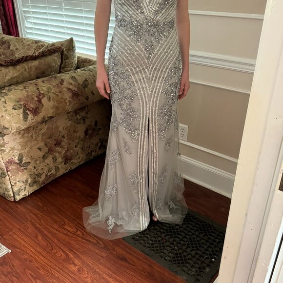 Silver Gown from the Colors Dress Collection at Seng Couture - Picture 7 of 16